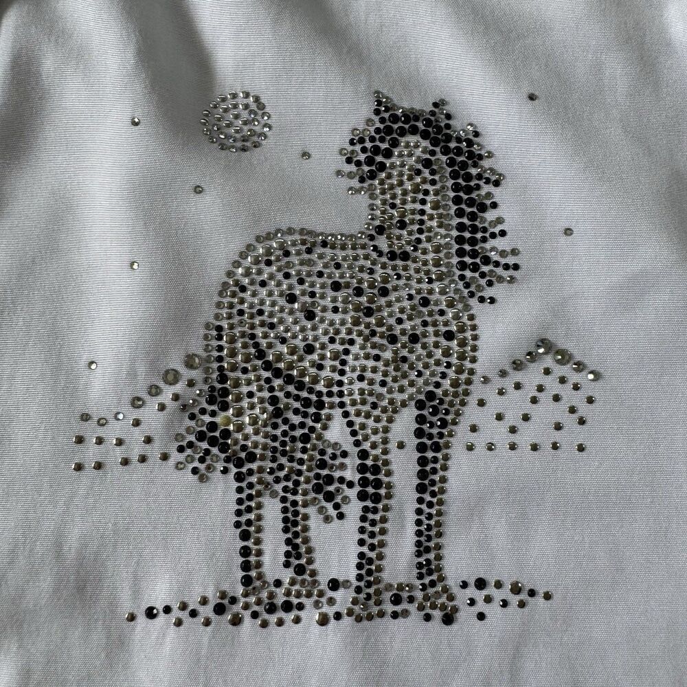 Vintage Christine Alexander Swarovski Crystal Embellished Top Size XL Western - Picture 9 of 13